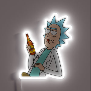 Rick and Morty's Wubba Lubba Dub Dub Neon Sign Illumination