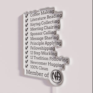 Neon Member Sign with Vibrant RGB Colorful Customizable Lighting Option