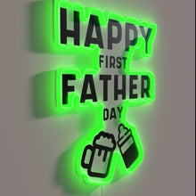 Charger l&#39;image dans la galerie, Happy Dad&#39;s First Year of Fatherhood Personalized Neon Sign Decor