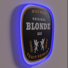 Charger l&#39;image dans la galerie, Mile High Craft Brewery&#39;s iconic Denver Blond logo in neon