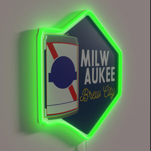 Add vibrant city charm with this Milwaukee Brew City neon.
