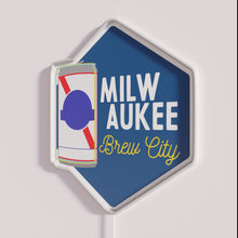 Charger l&#39;image dans la galerie, Neon Milwaukee Brew City RGB LED Sign with Distressed Finish