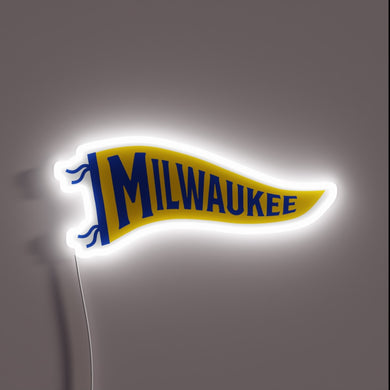Electric Milwaukee Team Spirit with Vibrant Pennant Blue Neon Accent