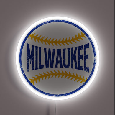 Vintage sports-themed lighting decor for baseball fans with retro flair.
