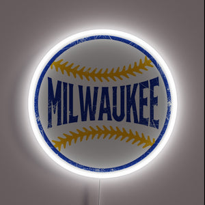 Vintage sports-themed lighting decor for baseball fans with retro flair.