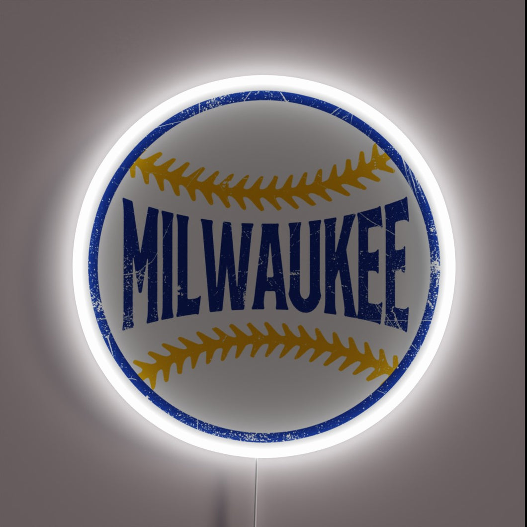 Vintage sports-themed lighting decor for baseball fans with retro flair.
