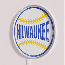 Charger l&#39;image dans la galerie, Brighten your sports-themed decor with vibrant Milwaukee baseball neon signage.