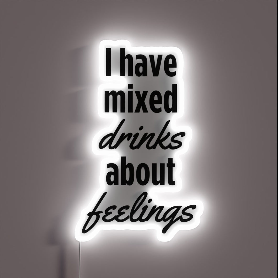 Emotional cocktails lit up in vibrant hues of RGB neon.
