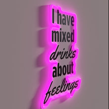 Charger l&#39;image dans la galerie, Neon Sign Depicting Whimsical Expressions of Emotions in Colorful Script