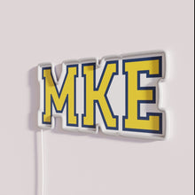 Charger l&#39;image dans la galerie, Customizable Milwaukee-inspired retro style LED neon wall sign with colorful accents.