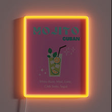 Charger l&#39;image dans la galerie, Vibrant Mojito Inspired Neon Sign for Home Bar Decorations