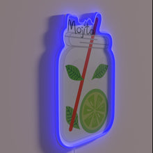 Charger l&#39;image dans la galerie, Minty Fresh Vibes: Neon RGB Sign Illuminates Your Cocktail Haven
