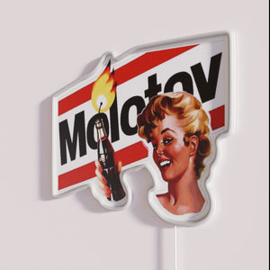 Bold modern Molotov cocktail RGB color neon bar decoration lighting