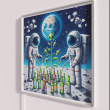 Charger l&#39;image dans la galerie, Galactic lunar-themed RGB neon beer sign for space-loving breweries and bars