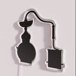 Neon RGB illumination for vintage moonshine still decorative bar signs.