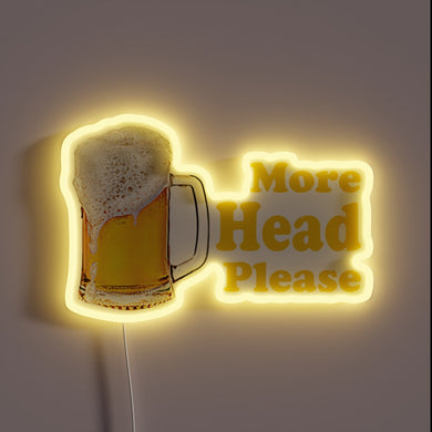 Neon beer lover's dream sign in vibrant RGB colors shining.