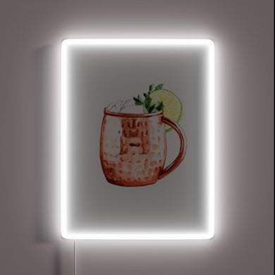 Brighten up your bar with this vibrant Moscow Mule sign