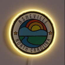 Charger l&#39;image dans la galerie, Vibrant mountain-inspired Asheville, North Carolina neon sign with RGB colors