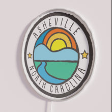 Charger l&#39;image dans la galerie, Vibrant mountain-inspired RGB neon sign for Asheville&#39;s eclectic downtown atmosphere.