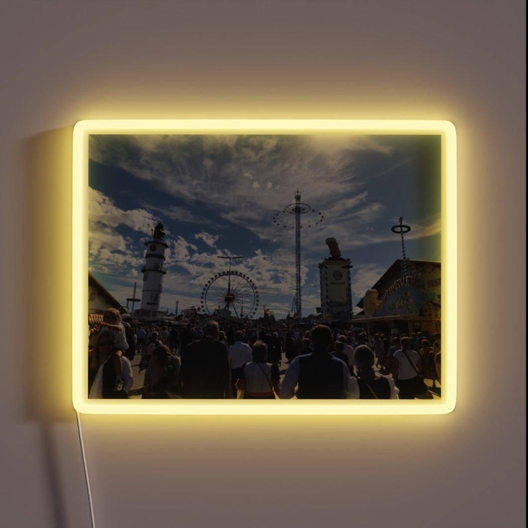Add vibrant German flair to any space with this sign.