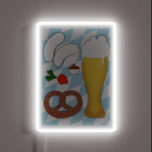 Charger l&#39;image dans la galerie, Munich-Style White Sausage Breakfast Sign with Vibrant Neon Restaurant Decor