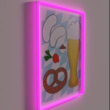 Charger l&#39;image dans la galerie, Munich-style White Sausage Breakfast Inspiration in Vibrant Neon Light Sign