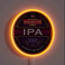 Charger l&#39;image dans la galerie, Vibrant glow neon sign with beer-themed typography in bold color