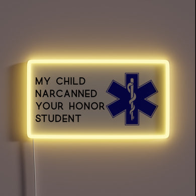Commemorating my child's academic achievement with a colorful honor led