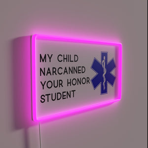 Colorful Neon Sign for Honor Students with Humorous Whimsical Design