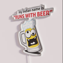 Charger l&#39;image dans la galerie, Vibrant Customizable Neon Sign with Running Theme and Beer Typography
