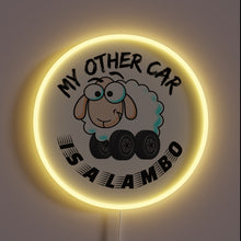 Charger l&#39;image dans la galerie, Eye-catching Lambo themed neon sign with vibrant RGB lighting effect