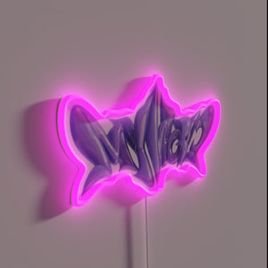 Vibrant neon decoration with customizable color changing effect technology.