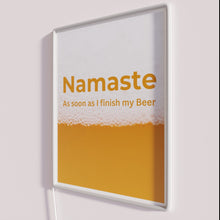 Charger l&#39;image dans la galerie, Neon Sign for Yoga and Beer Lovers with Namaste RGB Lighting