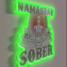 Charger l&#39;image dans la galerie, Neon humor for sober spirits embracing recovery and yoga vibes