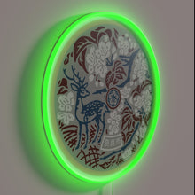 Charger l&#39;image dans la galerie, Vibrant Tokyo-inspired Nara manhole cover design with rustic colorful glow
