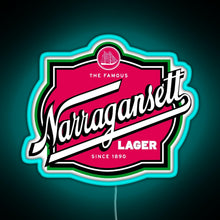 Charger l&#39;image dans la galerie, Narragansett Harpoon RGB neon sign lightblue 