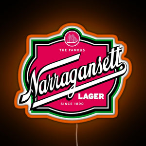 Narragansett Harpoon RGB neon sign orange