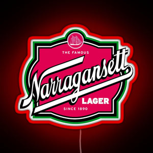 Narragansett Harpoon RGB neon sign red