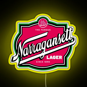 Narragansett Harpoon RGB neon sign yellow