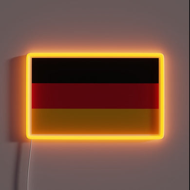 Vibrant German national flag design in radiant multicolor neon light