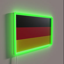 Charger l&#39;image dans la galerie, Germany&#39;s national symbol in vibrant RGB color neon illuminated sign.