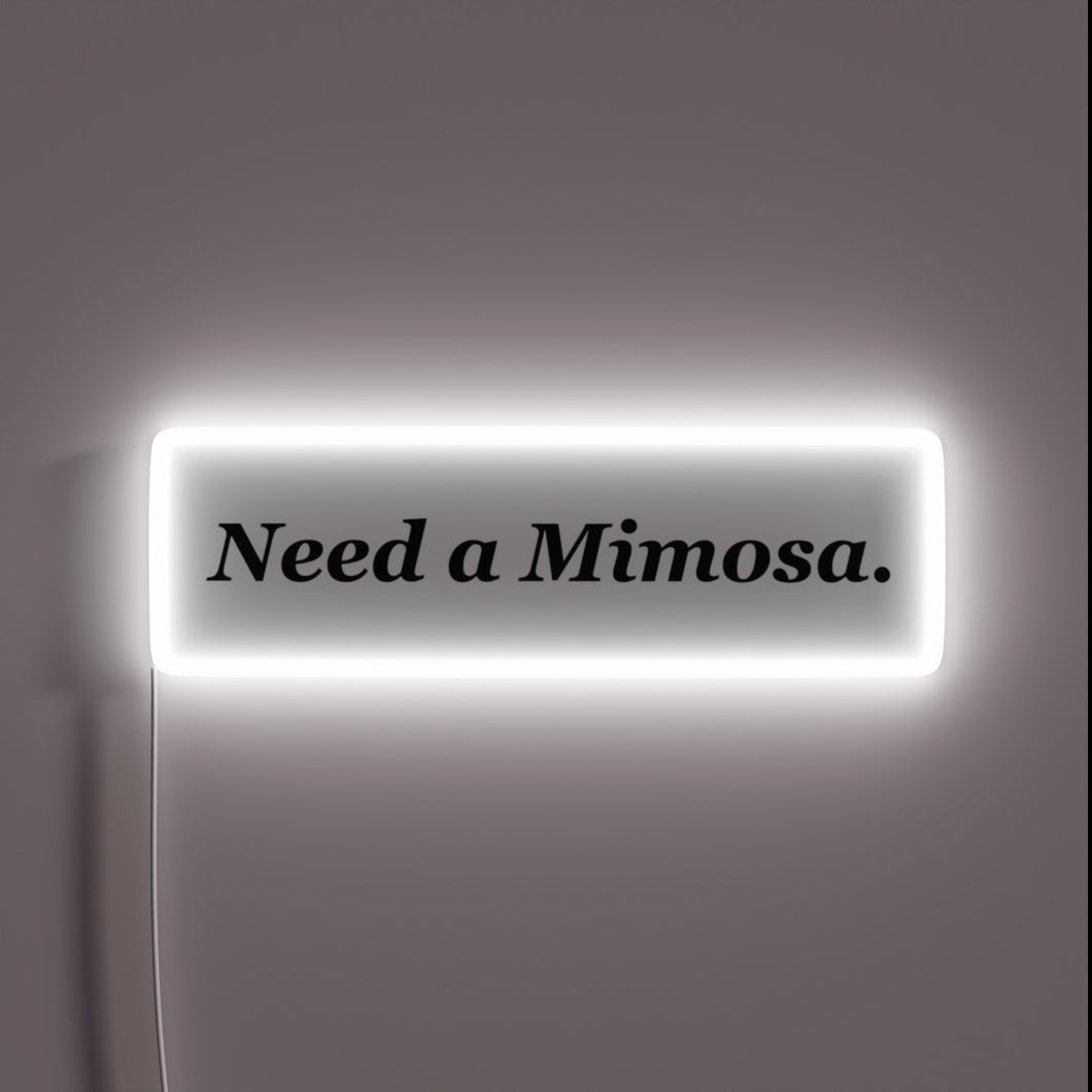 Brighten up your brunch with this fun Mimosa RGB sign