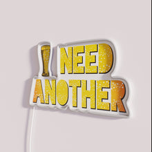 Charger l&#39;image dans la galerie, Eye-catching neon bar decor with humorous beer lover theme statement.