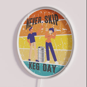 Vibrant Neon Bar Decor Sign for Fun Every Keg Day Parties