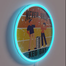 Charger l&#39;image dans la galerie, Vibrant LED neon sign encouraging never to miss keg nights.