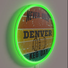 Charger l&#39;image dans la galerie, Vibrant never skip keg day neon bar sign for entertainment.