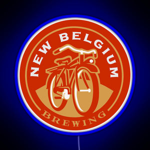 New Belgium Brewing RGB neon sign blue