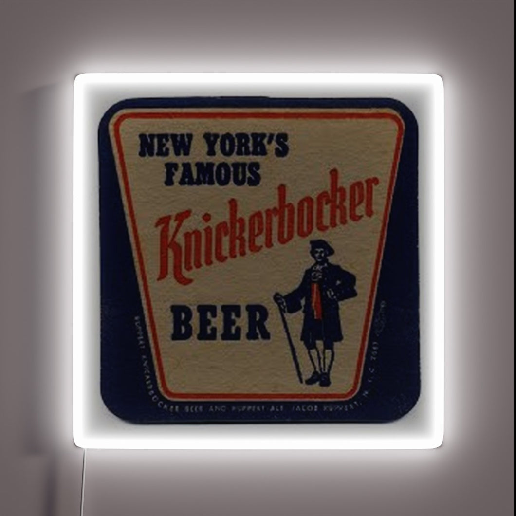Classic New York Nostalgia: Authentic Knickerbocker Beer RGB Neon Sign.