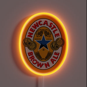 Vibrant Neon Sign for Beer Lovers of Newcastle Brown Ale