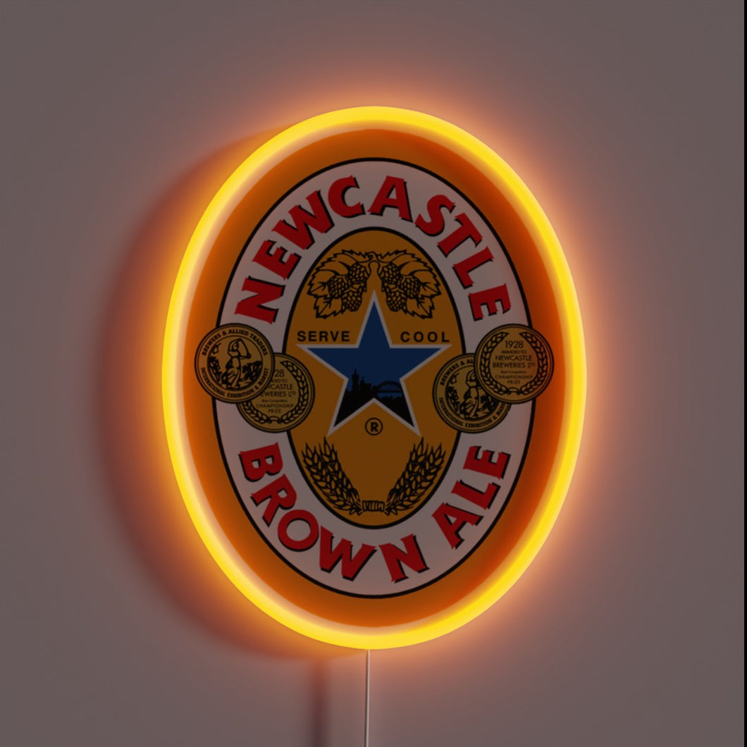 Vibrant Neon Sign for Beer Lovers of Newcastle Brown Ale